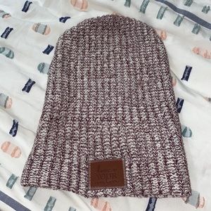 Melon Burgundy And White Beanie | Poshmark